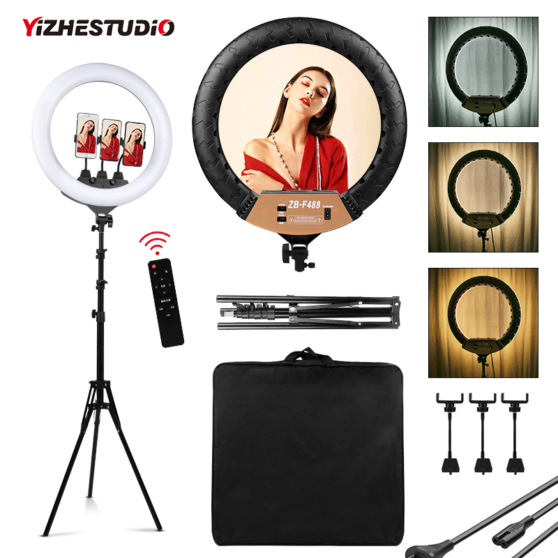 Photography Lighting Youtube - Yizhestudio F488 22Inch Vòng Đèn 300