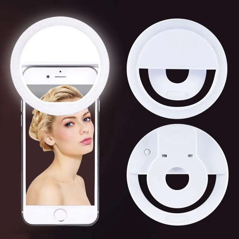 Photography Lighting Overhead - USB Rechargeable LED Selfie Ring Light