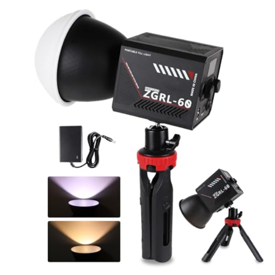 Photography Lighting For Studio - 60W COB LED Video Light Handheld