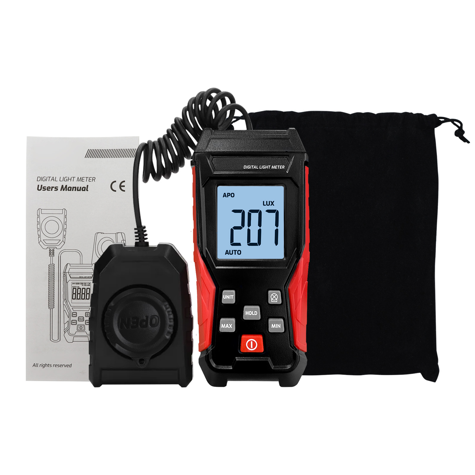 Photography Lighting Test - 200000Lux Digital Light Lux Meter Split