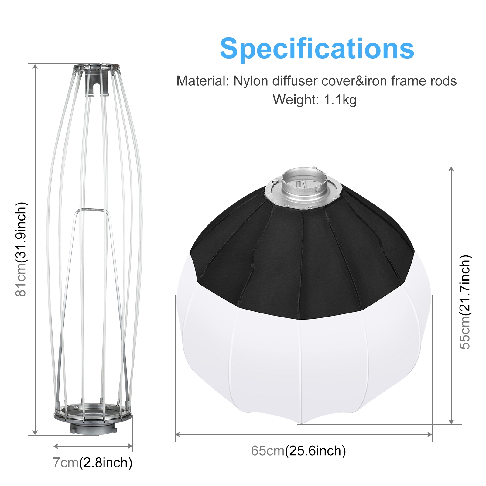 PULUZ 65cm Foldable Lantern So - đánh giá và giá Photography Lighting With Flash