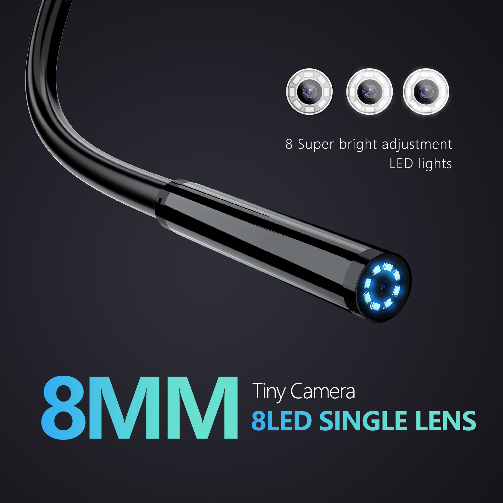 Industrial Endoscope Camera 8m - đánh giá và giá Macro Photography Led Lighting
