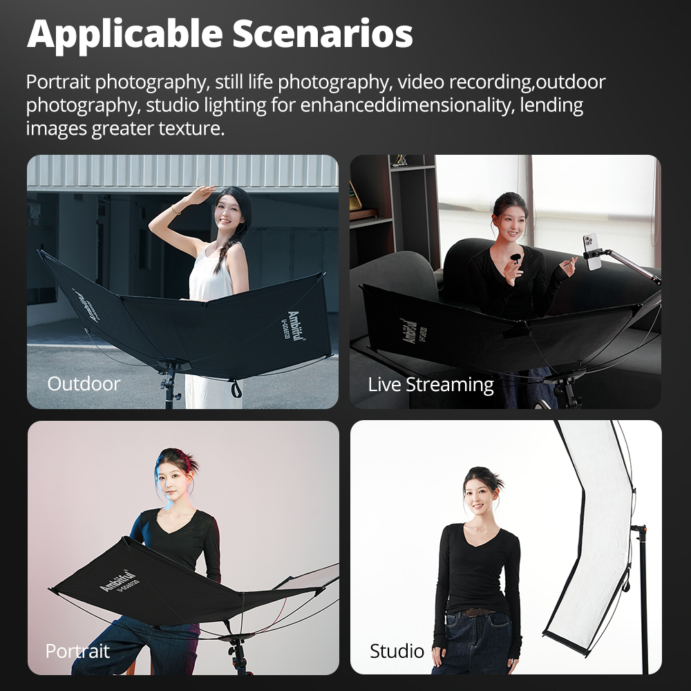 AMBITFUL 3in1 U-Type Light Dif - đánh giá và giá Photography Lighting Type
