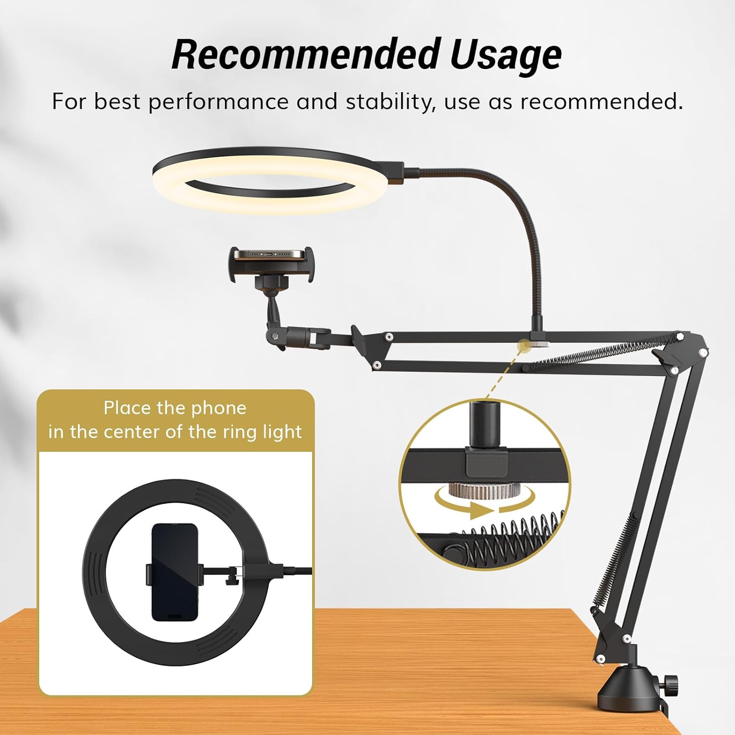 Ring Light with Stand and Phon - đánh giá và giá Photography Lighting Overhead