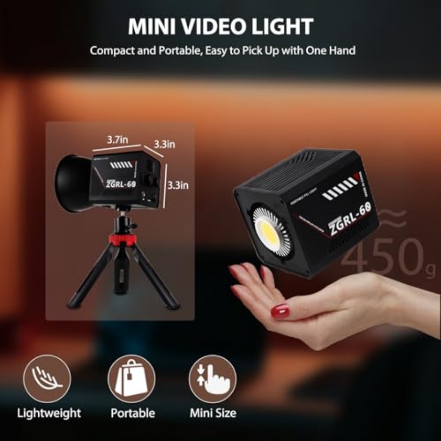 60W COB LED Video Light Handhe - đánh giá và giá Photography Lighting For Studio
