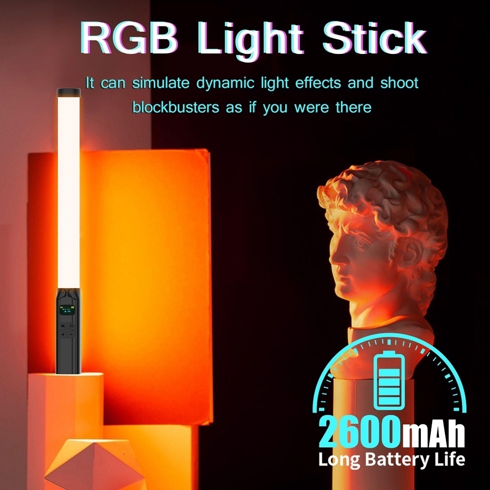 50CM RGB Stick Light Wand Ligh - đánh giá và giá Photography Lighting Youtube