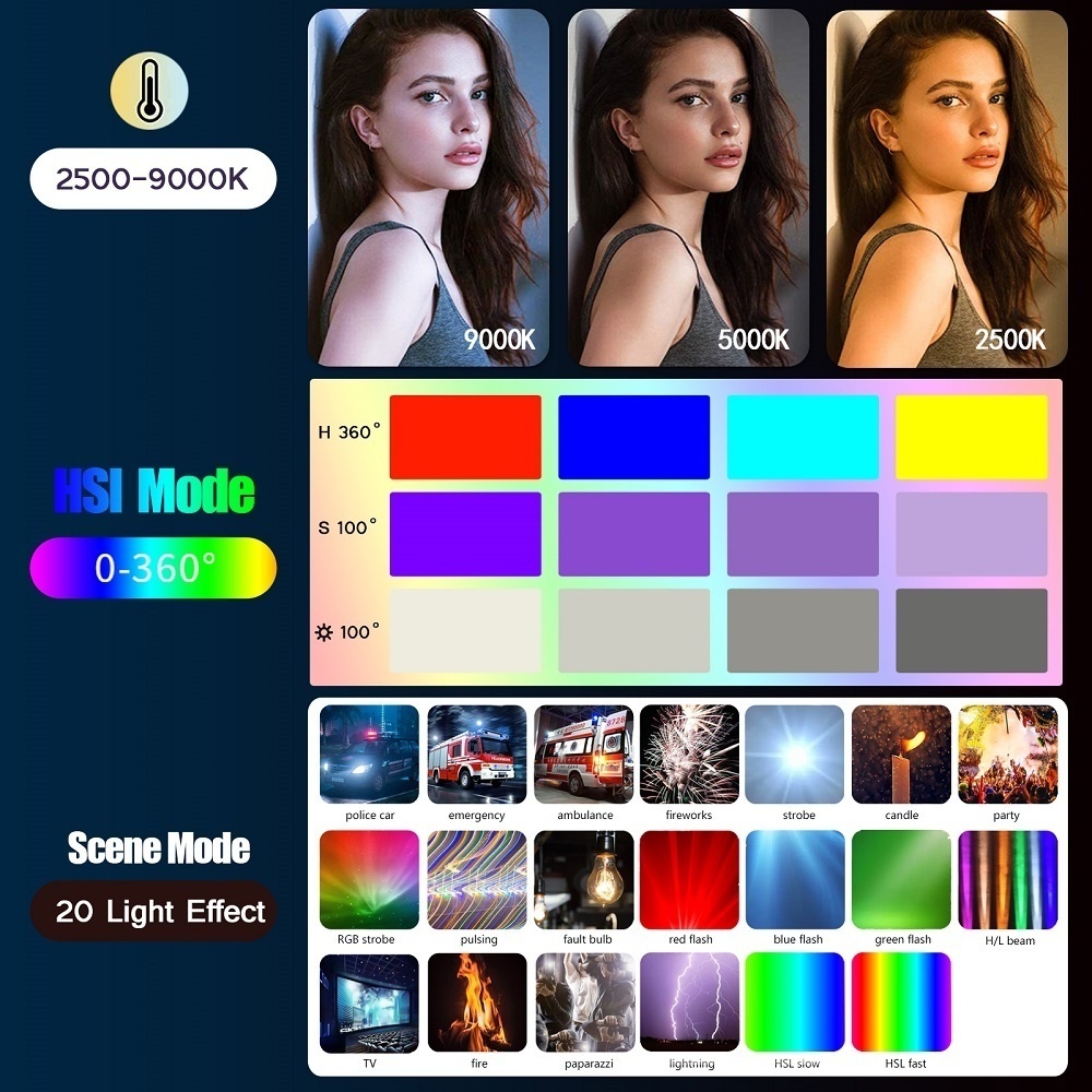 50CM RGB Stick Light Wand Ligh - đánh giá và giá Photography Lighting Youtube