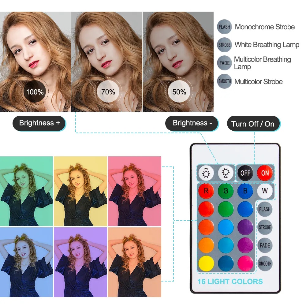 10 Inch RGB Ring Light With Re - đánh giá và giá Photography Lighting Overhead