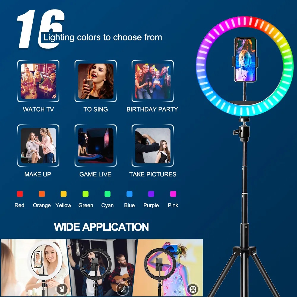 10 Inch RGB Ring Light With Re - đánh giá và giá Photography Lighting Overhead