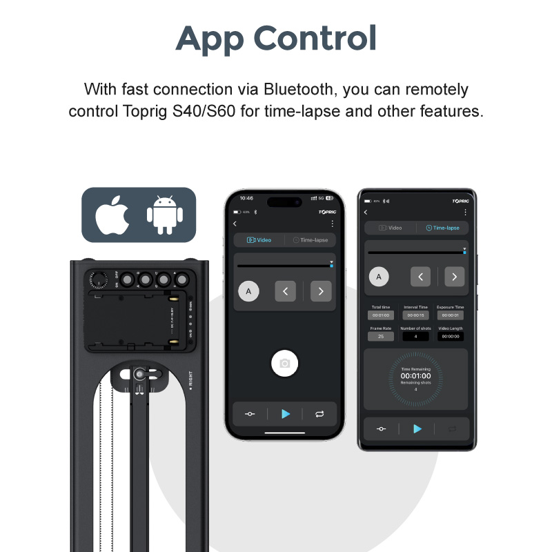 Toprig S60 Video slider camera - đánh giá và giá Photography Loop Lighting