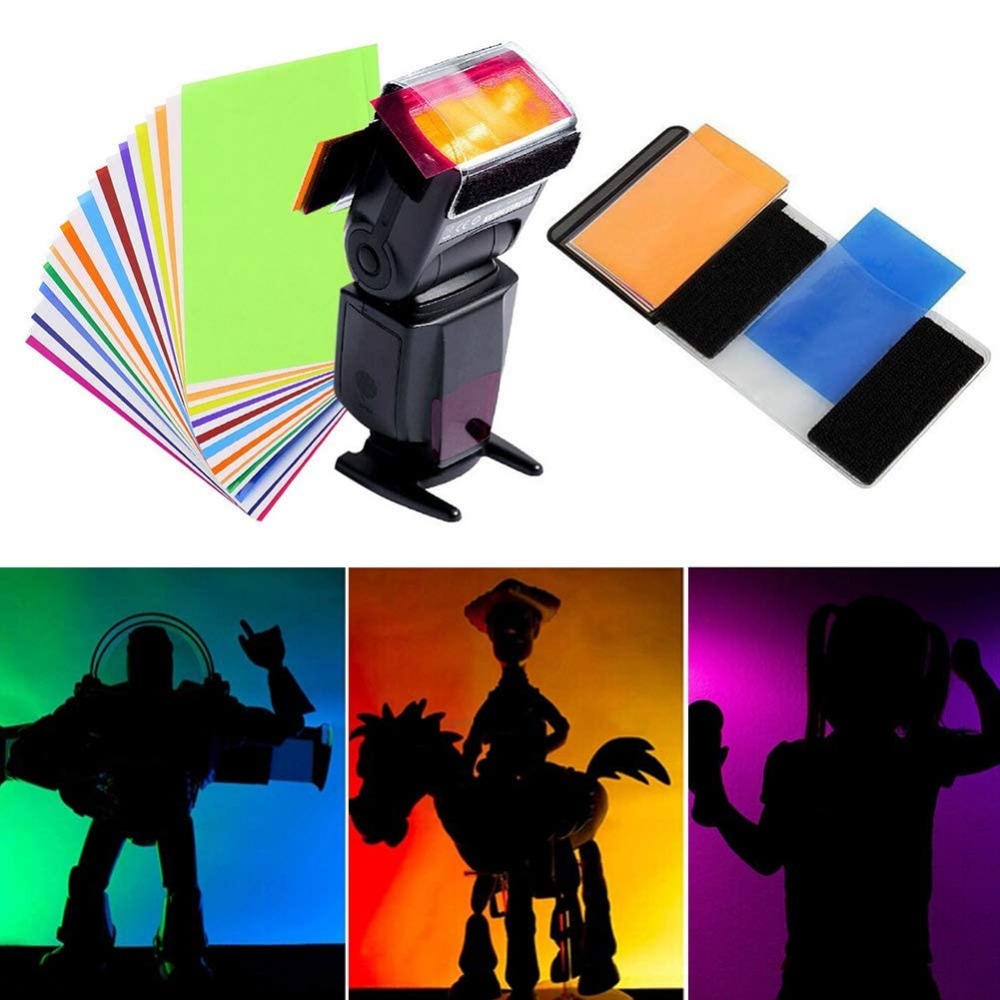 12 Colors Camera Flash Gels Li - đánh giá và giá Photography Lighting With Flash