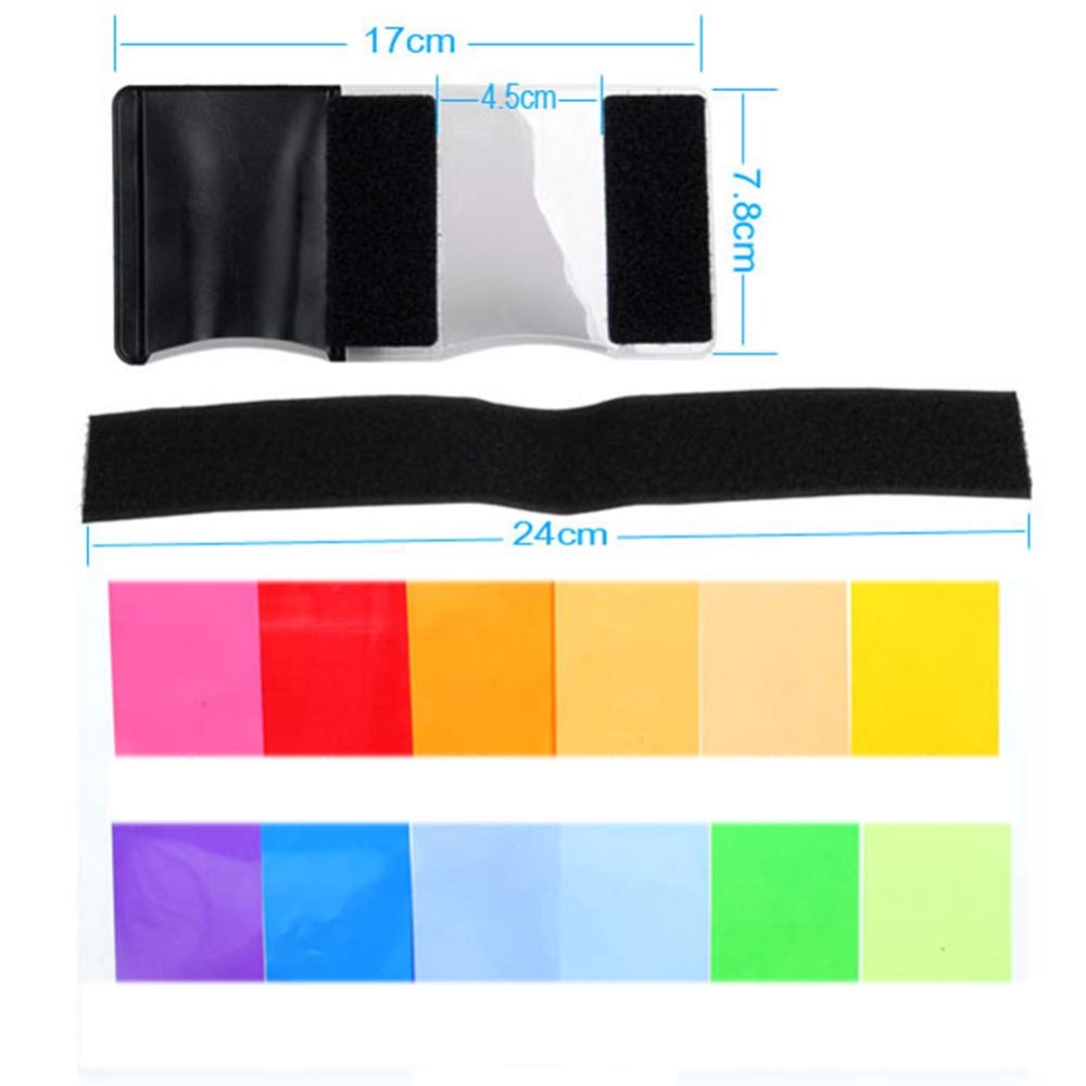 12 Colors Camera Flash Gels Li - đánh giá và giá Photography Lighting With Flash