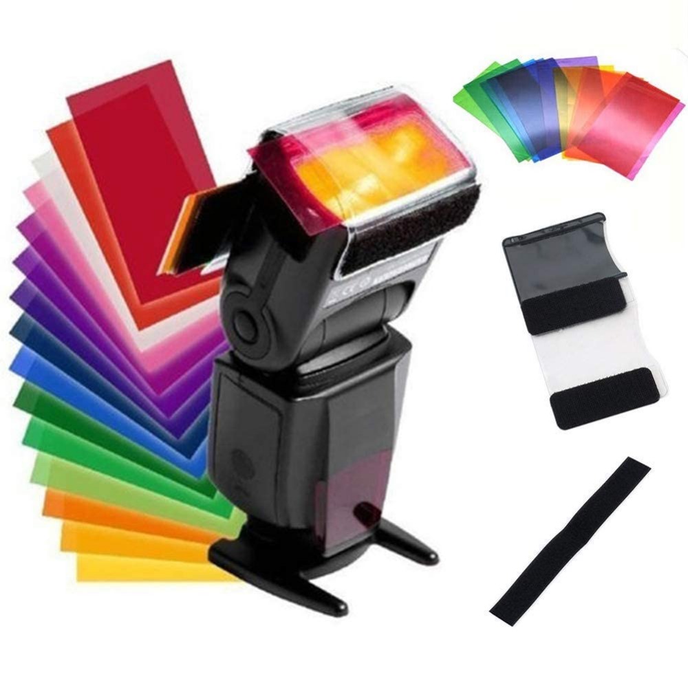 12 Colors Camera Flash Gels Li - đánh giá và giá Photography Lighting With Flash
