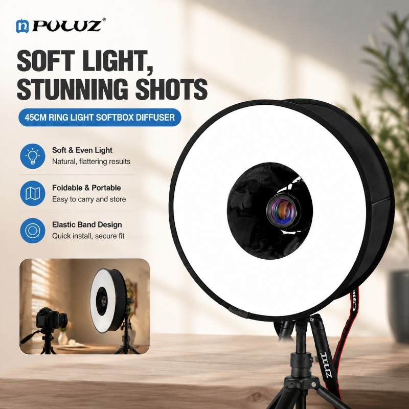 Foldable 45cm Ring‑flash Soft‑ - đánh giá và giá Photography Lighting Type