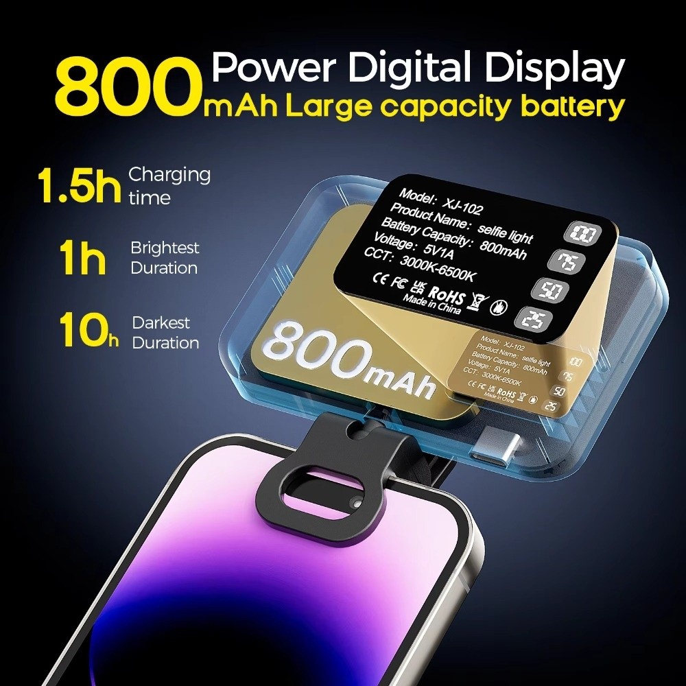 800/1000mAh LED Selfie Light 3 - đánh giá và giá Photography Lighting With Flash