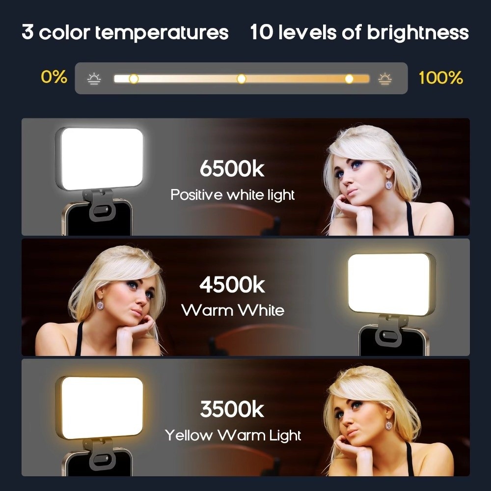 800/1000mAh LED Selfie Light 3 - đánh giá và giá Photography Lighting With Flash