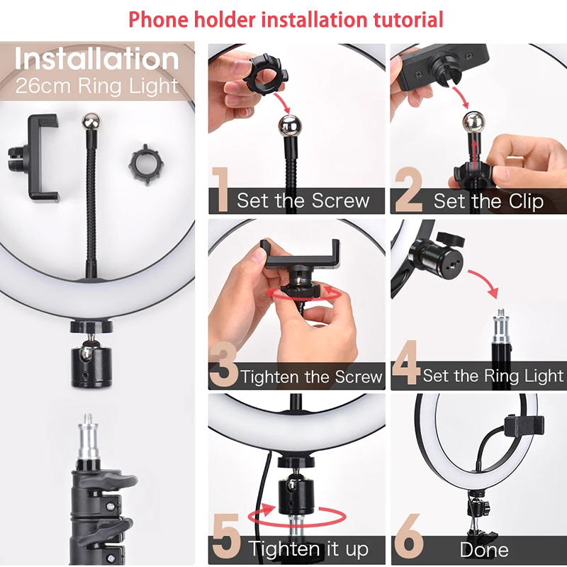 16cm 26cm 33cm LED Ring Lights - đánh giá và giá Photography Lighting Youtube