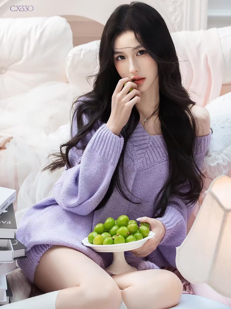 Autumn Winter Purple Sweater O - đánh giá và giá Photography Lighting For Studio